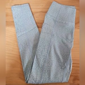 Til You Collapse Iridiscent Blue Cheetah Print Leggings with Pockets